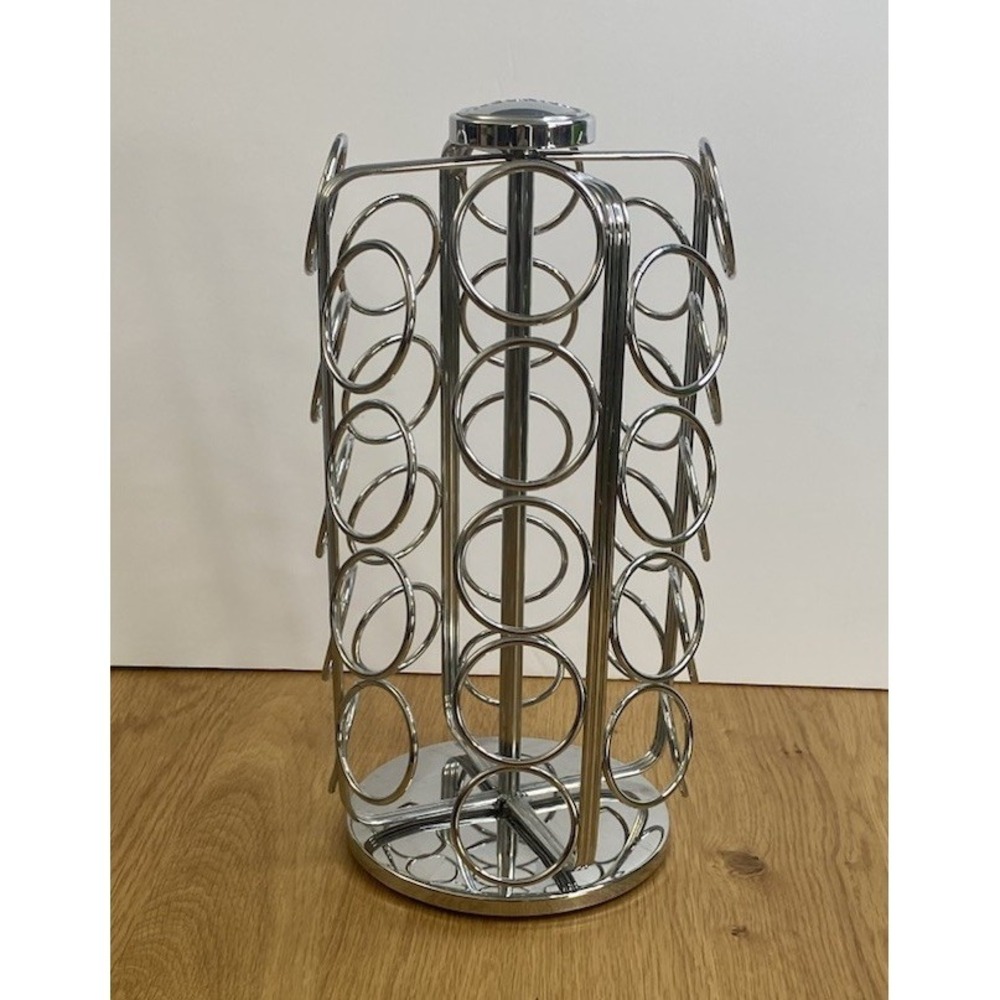 Keurig K-Cup 36 Coffee Tea Pod Holder Chrome Spinning Round Carousel